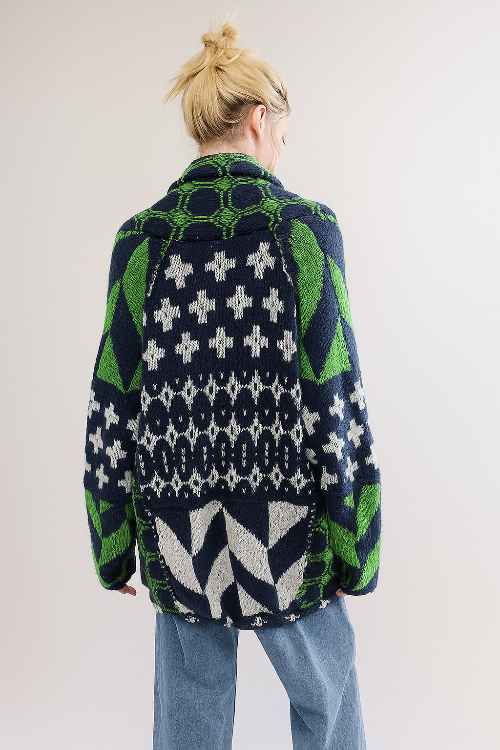 Portia™ | Abstract Printed Knitted Cardigan