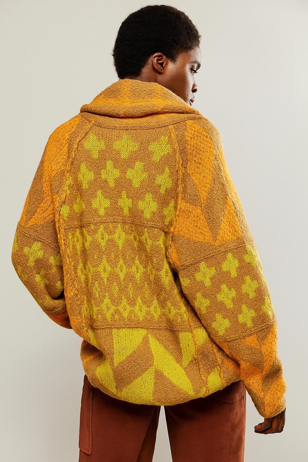 Portia™ | Abstract Printed Knitted Cardigan
