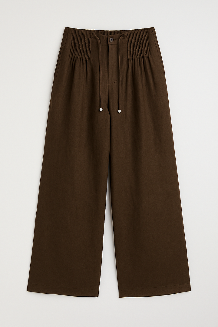 Camilla™ | Wide-leg Pants in Cotton and Linen Blend