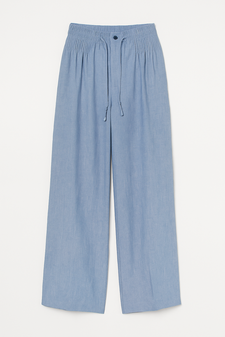 Camilla™ | Wide-leg Pants in Cotton and Linen Blend