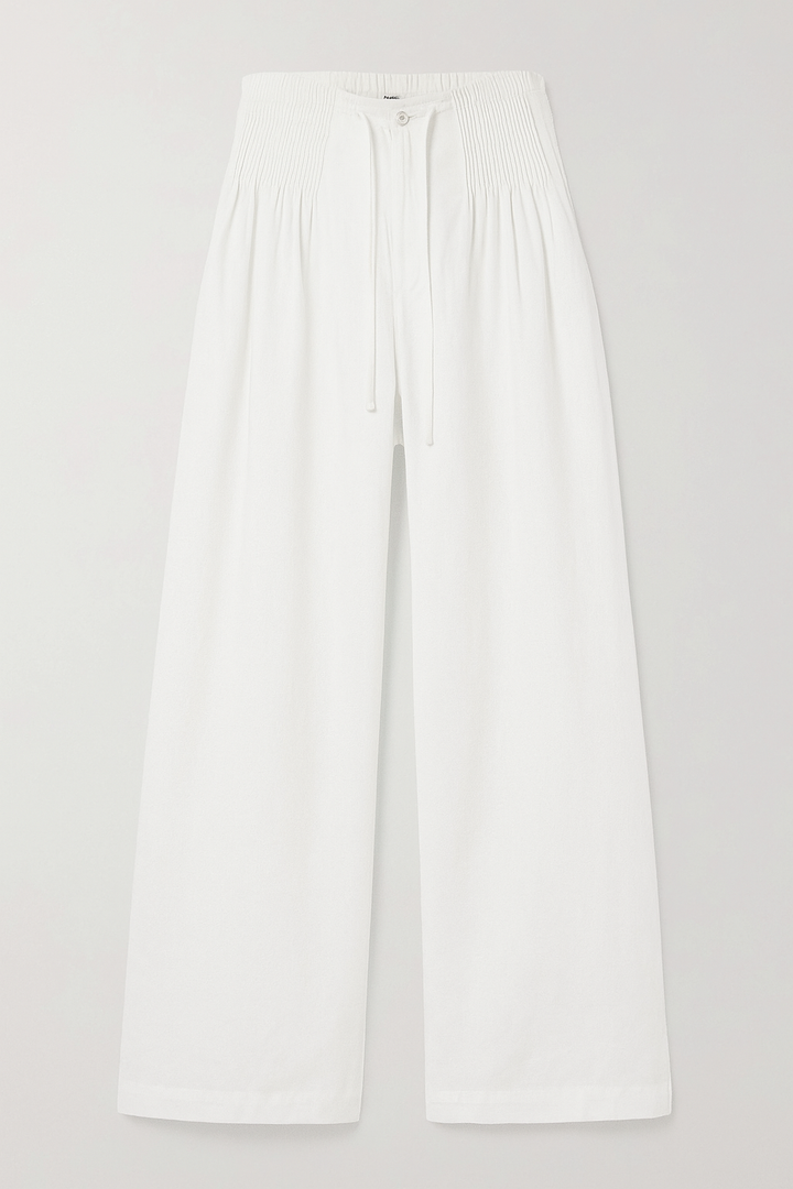 Camilla™ | Wide-leg Pants in Cotton and Linen Blend