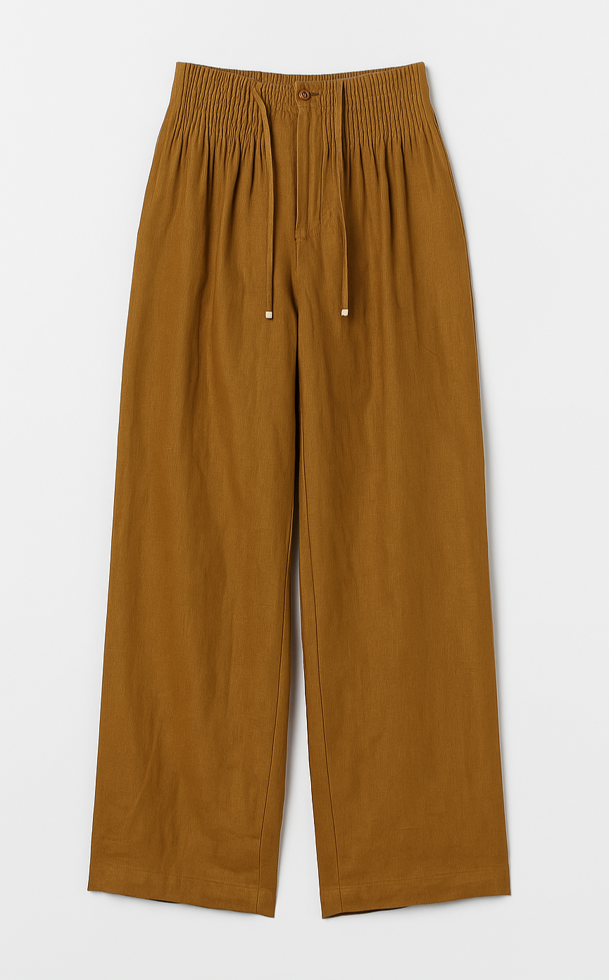 Camilla™ | Wide-leg Pants in Cotton and Linen Blend
