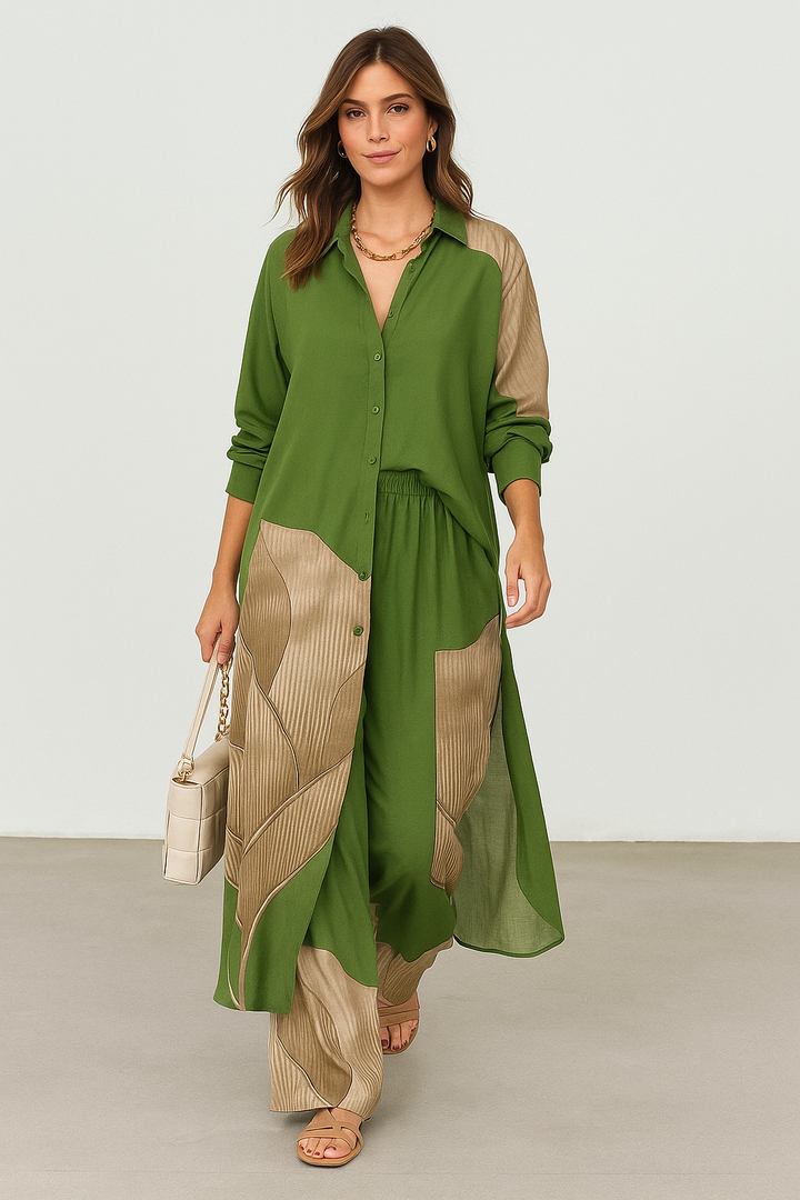 Moriel™ | Effortless Chic Shirt & Wide-Leg Pants Set