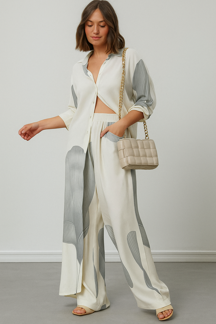 Moriel™ | Effortless Chic Shirt & Wide-Leg Pants Set